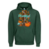 Sports Green thankful cross Zipper Hoodie - RacoonDesign