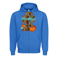True Royal thankful cross Zipper Hoodie - RacoonDesign