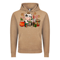 Vintage Coffee cow coffee cups christmas Vintage Hoodie - CowGirlArtShop