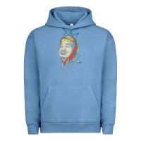 Pigment Pebble Blue animated bobby lee tiger belly Urban Hoodie - ArtChic