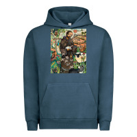 Pigment Midnight Navy saint francis Urban Hoodie - ArtChic