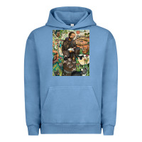 Pigment Pebble Blue saint francis Urban Hoodie - ArtChic