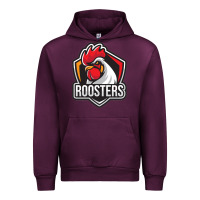 Mauve Wine rooster art Urban Hoodie - ArtChic