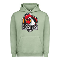 Pigment Oil Green rooster art Urban Hoodie - ArtChic