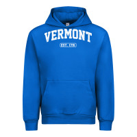 Cobalt vermont vintage state athletic style pullover hoodie Urban Hoodie - ArtChic