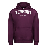 Mauve Wine vermont vintage state athletic style pullover hoodie Urban Hoodie - ArtChic
