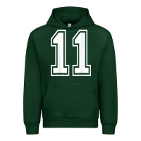 Forest Green number 11 shirt sports player number back of shirt Urban Hoodie - ArtChic