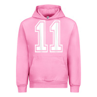 Fuchsia Pink number 11 shirt sports player number back of shirt Urban Hoodie - ArtChic