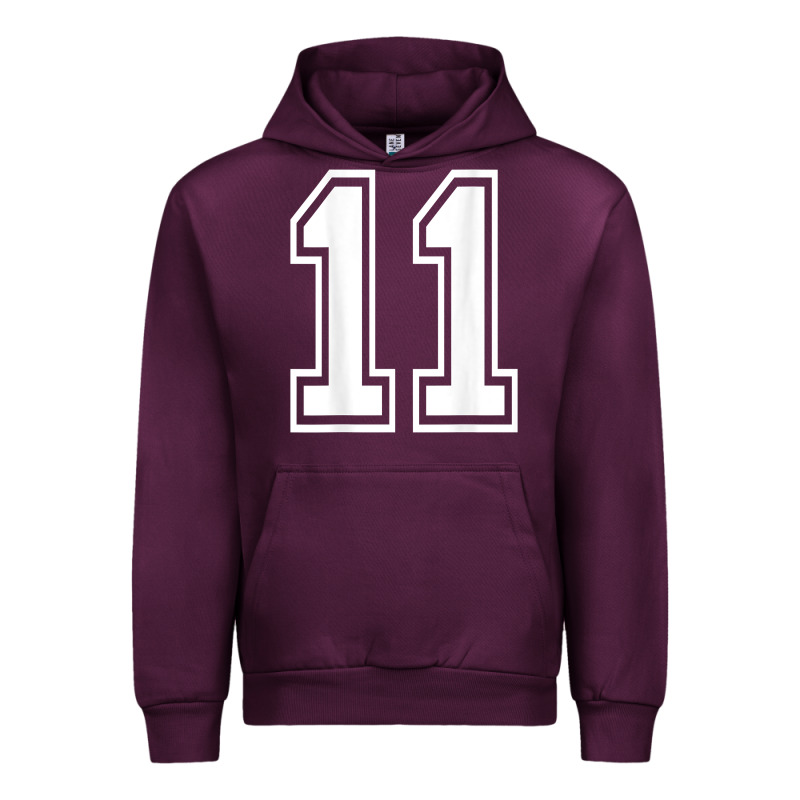 Number 11 Shirt Sports Player Number Back Of Shirt Urban Hoodie by ArtChic | Teevron