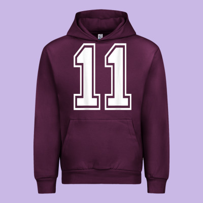 Number 11 Shirt Sports Player Number Back Of Shirt Urban Hoodie Designed By Artchic