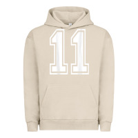 Pigment French Oak number 11 shirt sports player number back of shirt Urban Hoodie - ArtChic