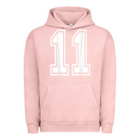 Pigment Salmon number 11 shirt sports player number back of shirt Urban Hoodie - ArtChic