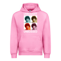 Fuchsia Pink unbought unbossed shirley chisholm retro vintage gift long sleeve t sh Urban Hoodie - ArtChic