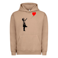 Pigment Burro banksy girl with balloon Urban Hoodie - ArtChic