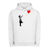 Pigment Lunar Rock banksy girl with balloon Urban Hoodie - ArtChic