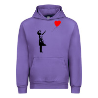 Tulip banksy girl with balloon Urban Hoodie - ArtChic