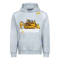 Heather Grey bulldozercat 1 Urban Hoodie - ArtChic