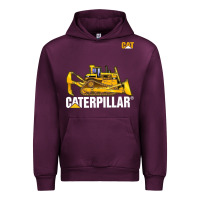Mauve Wine bulldozercat 1 Urban Hoodie - ArtChic