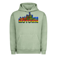 Pigment Oil Green MOTOWN Urban Hoodie - ArtChic