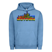 Pigment Pebble Blue MOTOWN Urban Hoodie - ArtChic