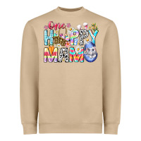 Mushroom One Happy Mama Easter Bunny Heavyweight Sweatshirt - CowhideDigitalArt
