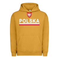Pigment Peanut Butter Sporty Polska Flag And Emblem Polish Coat Of Arms Pullover Hoodie Urban Hoodie - ArtChic
