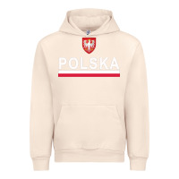 Sandshell Sporty Polska Flag And Emblem Polish Coat Of Arms Pullover Hoodie Urban Hoodie - ArtChic