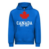 Cobalt vintage canada est.1867 maple leaf canadian flag r Urban Hoodie - ArtChic