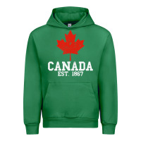 Emerald vintage canada est.1867 maple leaf canadian flag r Urban Hoodie - ArtChic