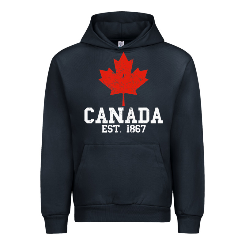 Vintage Canada Est.1867 Maple Leaf Canadian Flag R Urban Hoodie by ArtChic | Teevron