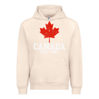 Sandshell vintage canada est.1867 maple leaf canadian flag r Urban Hoodie - ArtChic