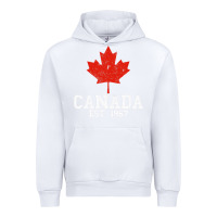 White vintage canada est.1867 maple leaf canadian flag r Urban Hoodie - ArtChic