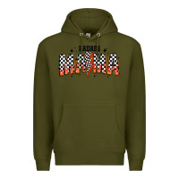 Army Green baddas mama Premium Hoodie - CowhideDigitalArt