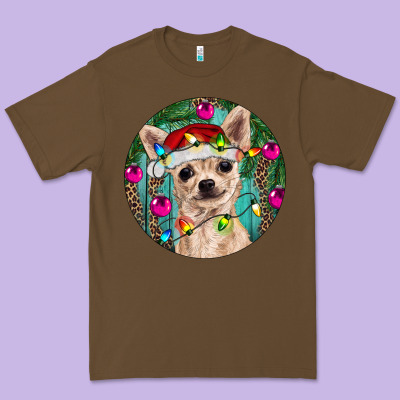Christmas Chihuahua Premium Tee Designed By Ranaportraitstore