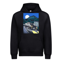 Black initial d poster hipster Urban Hoodie - ArtChic