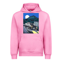 Fuchsia Pink initial d poster hipster Urban Hoodie - ArtChic