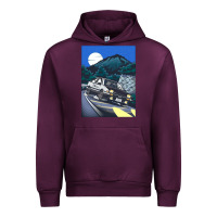 Mauve Wine initial d poster hipster Urban Hoodie - ArtChic