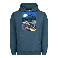 Pigment Midnight Navy initial d poster hipster Urban Hoodie - ArtChic