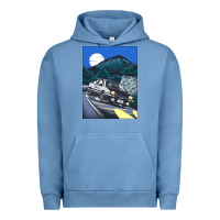 Pigment Pebble Blue initial d poster hipster Urban Hoodie - ArtChic