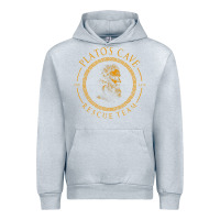 Heather Grey platos cave rescue team ancient greek philosophy p Urban Hoodie - ArtChic
