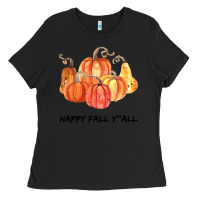 Black Happy Fall Y all Ladies Tee - Bettercallsaul