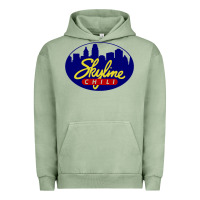 Pigment Oil Green skyline chili Urban Hoodie - ArtChic