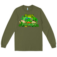 Army Green St. Patrick's Day gnomes Long Sleeve Tee - HowdyJamesFarm