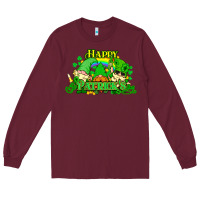 Burgundy St. Patrick's Day gnomes Long Sleeve Tee - HowdyJamesFarm