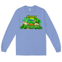 Colony Blue St. Patrick's Day gnomes Long Sleeve Tee - HowdyJamesFarm