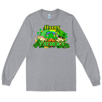 Heather Grey St. Patrick's Day gnomes Long Sleeve Tee - HowdyJamesFarm