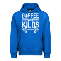 Cobalt Coffee And Kilos Weightlifting Gift Urban Hoodie - ArtChic