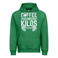 Emerald Coffee And Kilos Weightlifting Gift Urban Hoodie - ArtChic