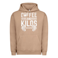 Pigment Burro Coffee And Kilos Weightlifting Gift Urban Hoodie - ArtChic