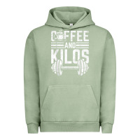 Pigment Oil Green Coffee And Kilos Weightlifting Gift Urban Hoodie - ArtChic